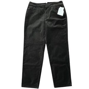 Liz Claiborne Pants Womens Velvet Stretch Pockets Size 12 Dark Olive Classic‎